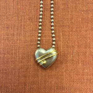 Tiffany & Co 18K gold & sterling silver necklace